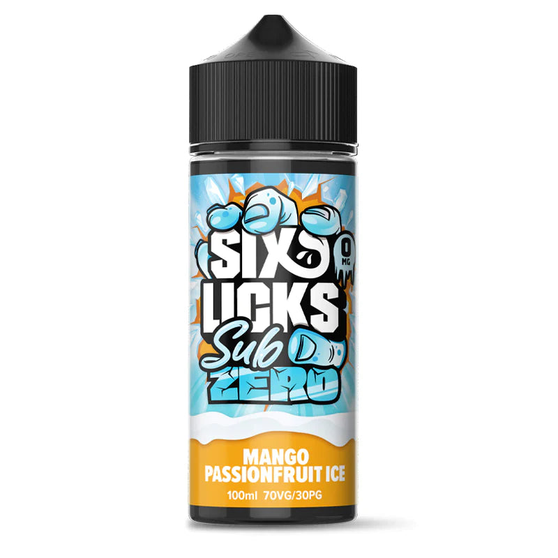 Six Licks Sub Zero Mango Passionfruit Ice